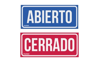Señalización Truper 18239 Abierto/Cerrado Señalización Truper 18239 Abierto/Cerrado