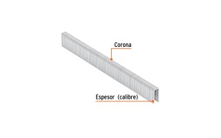 Grapas Truper 18270 p/ Grapadora Neum. Cal. 18 1/2"