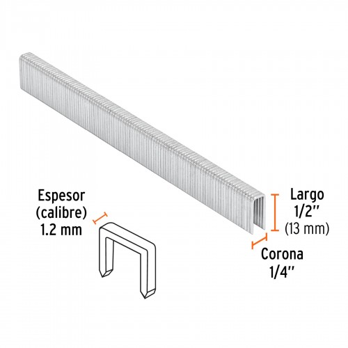 Grapas Truper 18270 p/ Grapadora Neum. Cal. 18 1/2"