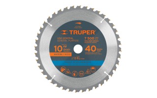 Hoja Sierra Circular para Madera Truper 18307 250mm 40di Hoja Sierra Circular para Madera Truper 18307 250mm 40di