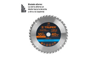 Hoja Sierra Circular para Madera Truper 18307 250mm 40di Hoja Sierra Circular para Madera Truper 18307 250mm 40di