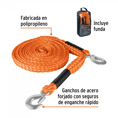 Cuerda de Remolque Truper 18346 Polipropileno 2000kg 4,5m