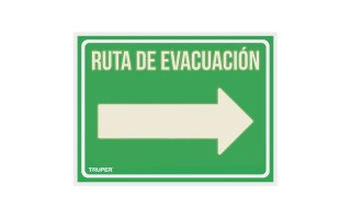 Señalización Truper 18368 Ruta de Evacuación Derecha Señalización Truper 18368 Ruta de Evacuación Derecha