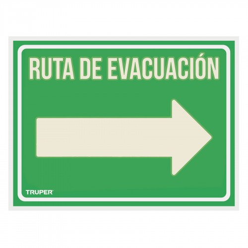 Señalización Truper 18368 Ruta de Evacuación Derecha