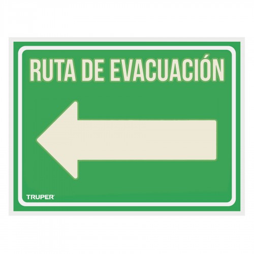 Señalización Truper 18369 Ruta de Evacuación Izquierda