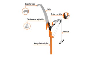 Serrucho para Podar Ramas Altas Truper 18410 mango 3,6m Serrucho para Podar Ramas Altas Truper 18410 mango 3,6m