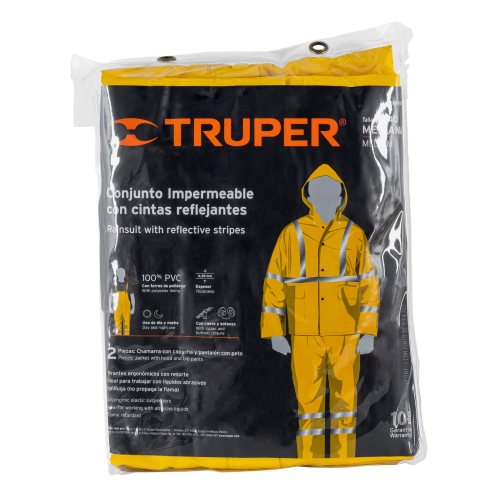 Conjunto Impermeable Truper 18416 PVC Reflectivo M