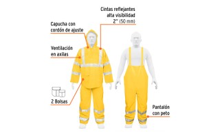 Conjunto Impermeable Truper 18417 PVC Reflectivo G