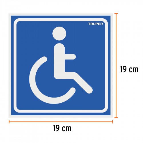 Señalización Truper Exclusivo Personas con Discapacidad