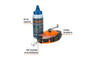 Tiralíneas Truper 18575 Plast. 30m con Tiza 113g Azul Tiralíneas Truper 18575 Plast. 30m con Tiza 113g Azul