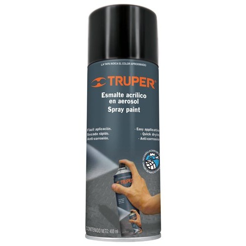 Pintura en Aerosol Truper 19033 400ml Negro Mate