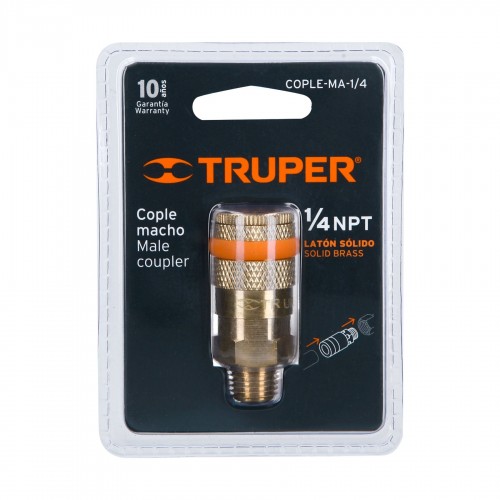 Acople Rápido p/ Aire Truper 19085 1/4" NPT Macho