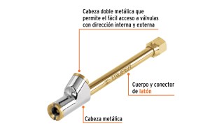 Pico Inflador de Ruedas Truper 19089 1/4" NPT Pico Inflador de Ruedas Truper 19089 1/4" NPT