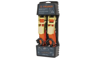 Cinta de Amarre con Catraca Truper 19282 25mm 4m 1125kg 2u Cinta de Amarre con Catraca Truper 19282 25mm 4m 1125kg 2u