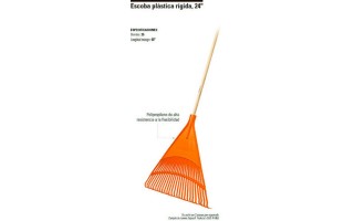 Escoba Plastica Truper 19788 Rigida 26 dientes con mango Escoba Plastica Truper 19788 Rigida 26 dientes con mango