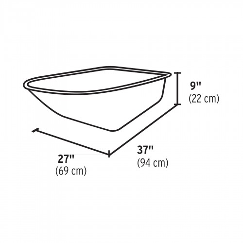 Carretilla Pretul 20628 65L 350kg Metal Rueda Neum. Rojo