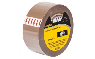 Cinta Adhesiva de Embalar Pretul 20524 48mm x 40m Marrón Cinta Adhesiva de Embalar Pretul 20524 48mm x 40m Marrón