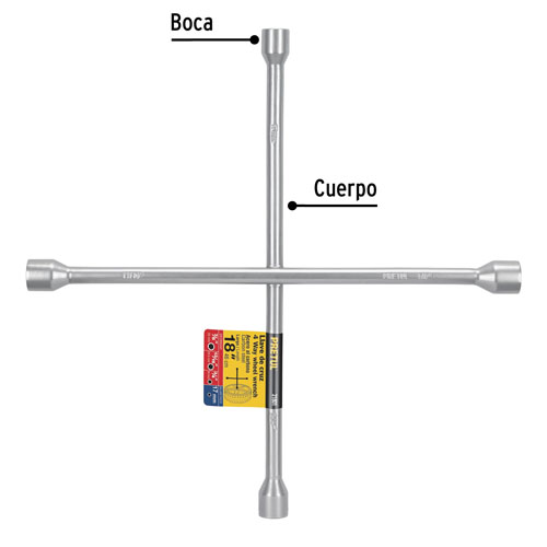 Llave p/ Rueda Cruz Pretul 21801 17mmx19mmx13/16"x7/8"