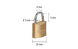 Candado Hermex Basic 22526 Hierro 20mm