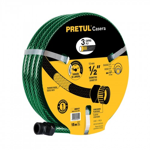 Manguera de Riego Pretul 25018 1/2'' 20m Verde