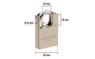 Candado Hermex 43334 Maxima Seguridad Llave Abloy 50mm Candado Hermex 43334 Maxima Seguridad Llave Abloy 50mm