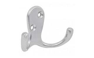 Perchero Doble Hermex 43913 7cm Cromo Mate Perchero Doble Hermex 43913 7cm Cromo Mate