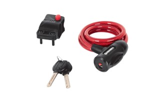 Candado con Cabo de Acero Hermex 43922 10mm 1m Candado con Cabo de Acero Hermex 43922 10mm 1m