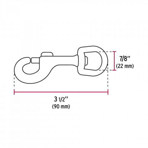 Mosquetón Fiero 44032 Giratorio 7/8'' 4'' 103kg