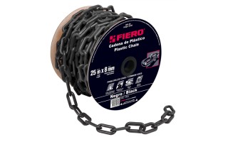 Cadena Plástica Fiero 44180 8mm x 25m Negro Cadena Plástica Fiero 44180 8mm x 25m Negro
