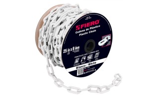 Cadena Plástica Fiero 44181 8mm x 25m Blanco Cadena Plástica Fiero 44181 8mm x 25m Blanco
