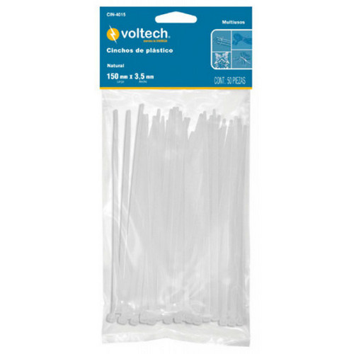 Precinto Volteck 44304 3,5mm x 20cm Blanco x50u