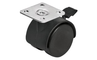 Rueda Fiero 44389 tipo Yoyo con Placa y Freno 50mm Rueda Fiero 44389 tipo Yoyo con Placa y Freno 50mm
