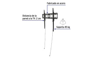 Soporte para Televisores Volteck 46092 Fijo 32'' a 70'' Soporte para Televisores Volteck 46092 Fijo 32'' a 70''