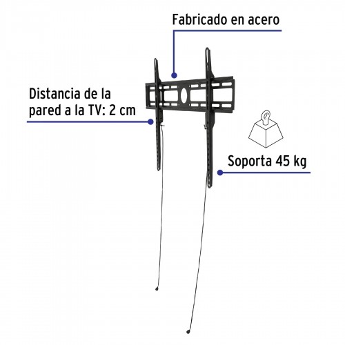 Soporte para Televisores Volteck 46092 Fijo 32'' a 70''