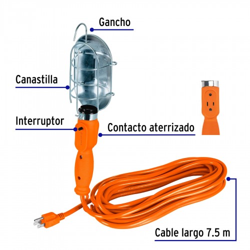 Lampara de Taller Volteck 47259 75W 7,5m