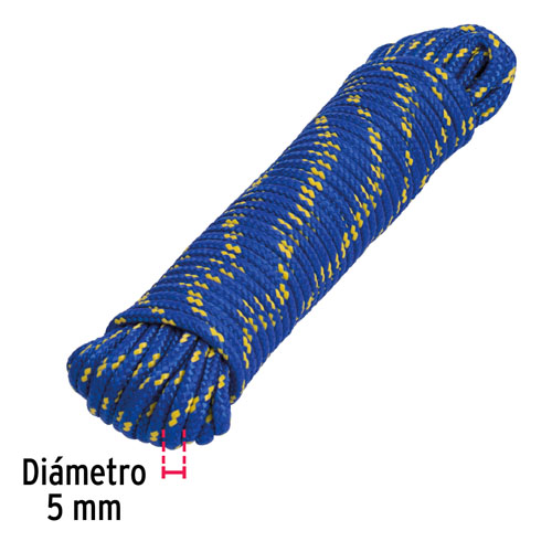 Cuerda Trenzada Fiero 47808 140kgf 5mm x15m Azul