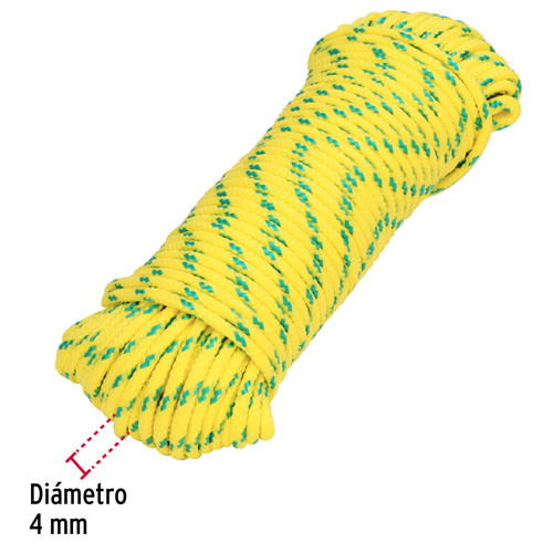 Cuerda Trenzada Fiero 47812 110kgf 4mm x30m Amarillo