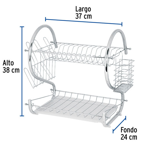 Escurridor de Platos y Cubiertos Foset 47908 Cromado