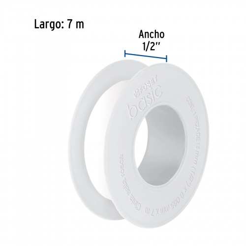 Cinta Teflón Foset Basic 48463 1/2" x7m Uso General