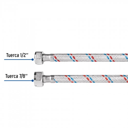 Manguera para Inodoro Foset Basic 48543 1/2"x7/8" 50cm