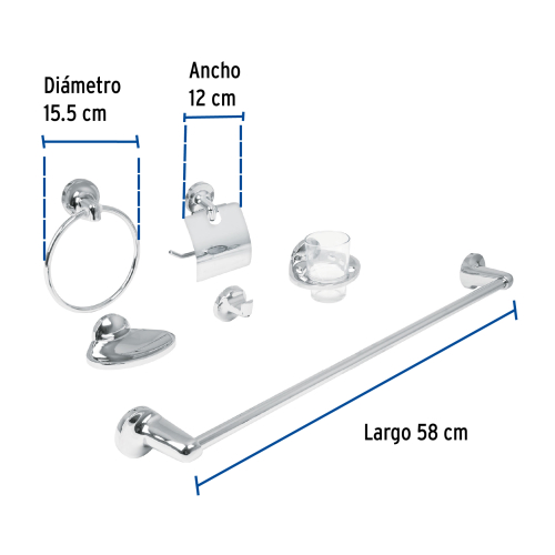 Accesorios para Baño Foset 49395 6pzs