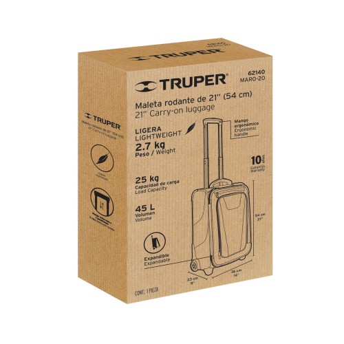 Maleta Truper 62140 108cm 49L Negro