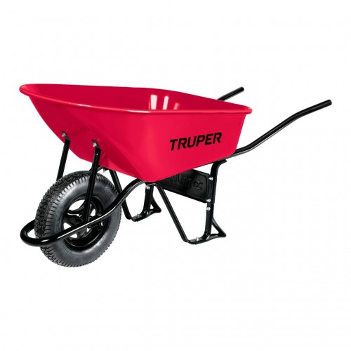 Carretilla Truper 11776 100L Rueda Neum. Rojo