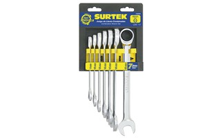 Llaves Combinadas Cricket Surtek 100569 7pzs 8-19mm Llaves Combinadas Cricket Surtek 100569 7pzs 8-19mm