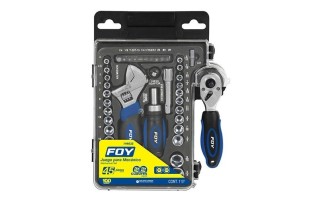 Llaves Tubo y Puntas Foy 144035 45pzs Llaves Tubo y Puntas Foy 144035 45pzs
