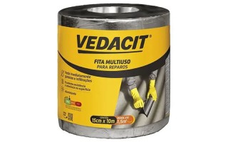 Cinta Asfáltica Autoadhesiva Vedacit V0616075 Aluminio 15cm x 10m Cinta Asfáltica Autoadhesiva Vedacit V0616075 Aluminio 15cm x 10m