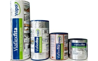 Cinta Asfaltica Autoadhesiva Viapol Aluminio 94cm x 10m Cinta Asfaltica Autoadhesiva Viapol Aluminio 94cm x 10m