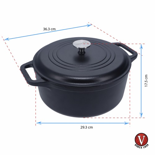 Horno Holandés de Hierro Fundido Victoria 8965 28cm 6,6L Horno Holandés de Hierro Fundido Victoria 8965 28cm 6,6L