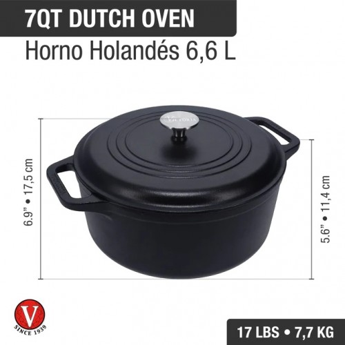 Olla de Hierro Fundido Victoria 34559 6,6L Esmaltado