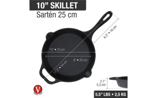 Sarten de Hierro Fundido Victoria 35471 25cm 2L Esmaltado Sarten de Hierro Fundido Victoria 35471 25cm 2L Esmaltado